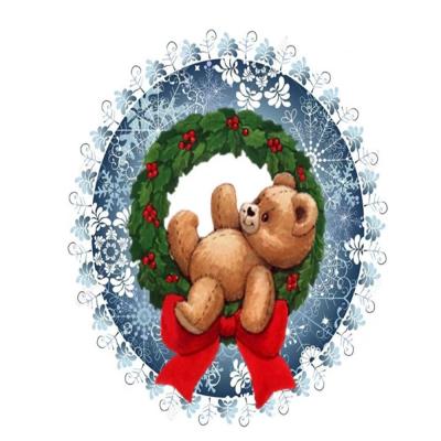 China Gift 5D Diamond Painting Christmas Cartoon Bear Home Decoration Square Full Round Drill Rhinestone Picture Wall Beaded Kits for sale