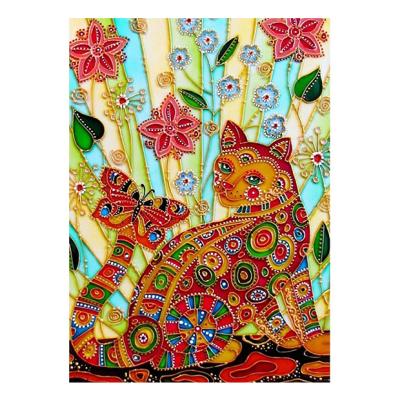 China Gift 5D Special Shape Diamond Painting by Number Kit DIY Crystal Rhinestone Drill Picture Art Colored Cat Home Decor Wall for sale