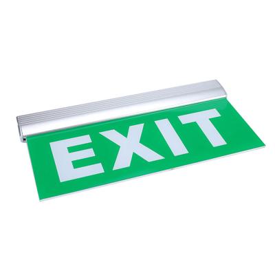 China Factory Direct Sales LED Building Emergency Exit Sign Warning Rechargeable Light With Battery for sale