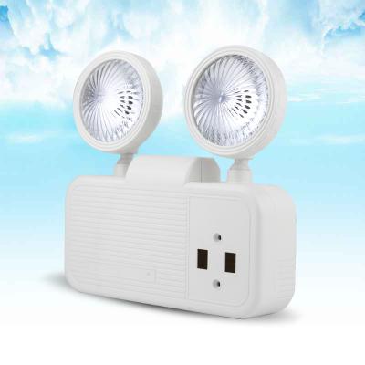 China High Brightness Eco - Friendly Easy To Install Portable Double Point LED Emergency Wall Mounted Emergency Light for sale