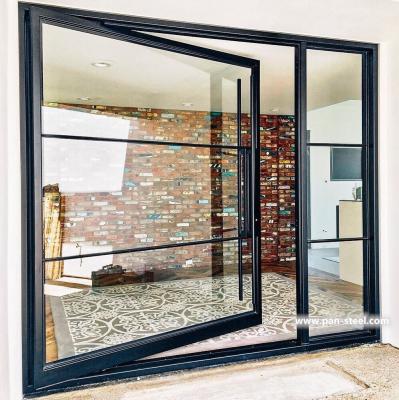 China Modern modern home interior of carbon steel windows and doors corten steel door and window pivot door for sale