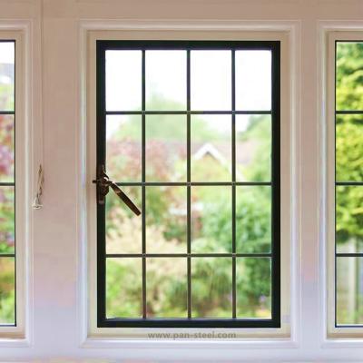 China Swing USA Thermal Break Crittal Steel Triple Window Steel Window Tempered Glass Door for sale