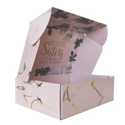 China Luxury Design Corrugated Paper Box Recyclable Both Sides Printing Ad Box Packaging for sale