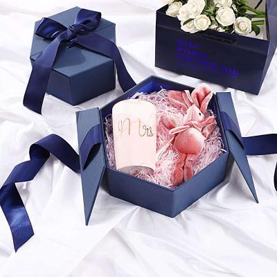 China Hexagon Shape Biodegradable Custom Luxury Cosmetics / Prefume / Lipstick Gift Box for sale