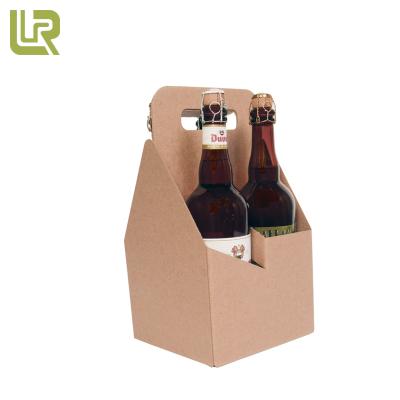 China Recyclable Heavy Duty Recycled Strong White And Kraft 4 Pack 12 Oz Bottle Cardboard Carriers for sale