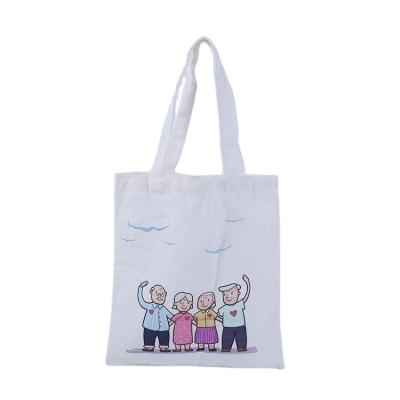 China Cheap Canvas Bag OEM ODM Double Sided Double Function Canvas Shopping Bag Logo for sale