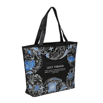 China Foldable Tote Bag Reusable Eco Friendly Fabric Tote Bag Floral Promotional Recycle Oxford Cloth Supermarket Shopping Bag Woman Farbic Oxford Bag for sale