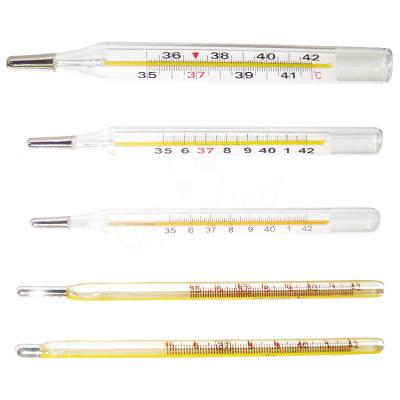 China Mercury Acrylic Glass Armpit Factory Price Clinical Thermometer Oral Rectal Thermometer for sale