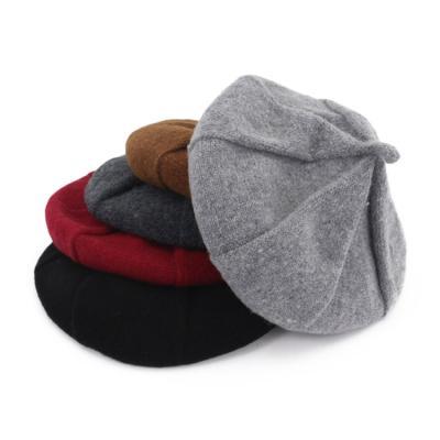 China Soft Cute Wool Knitted Painter Hat Literary Sweet and Bud Hat Cute Picture X1075 Bud Wool Knitted Beret Hats for sale