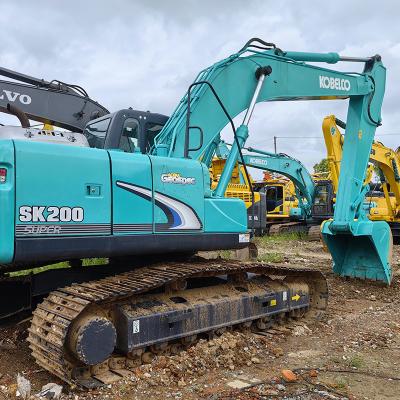 China 20Ton Medium Used Kobelco Excavators Sk200 Earthmoving Crawler for sale