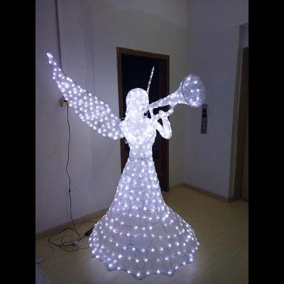 China Outdoor Led String Light Metal Christmas Street Lamp Decoration Led Light Christmas Angel for sale