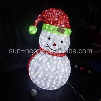 China 2017 Outdoor Snowman Christmas Decoration Outdoor Decoration New Design With Lights for sale