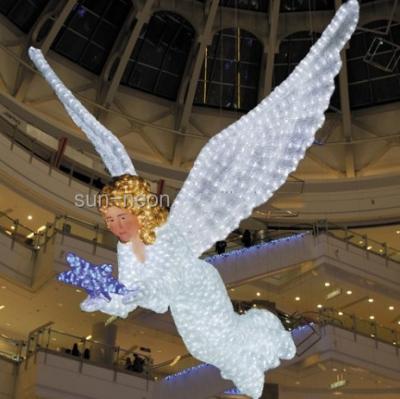 China 3d Decoration Angel Motif Led Christmas Light Acrylic for sale