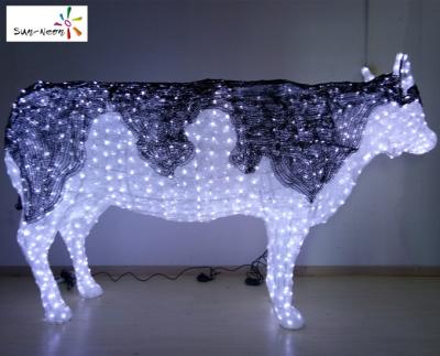 China Garden Custom Big Cute Plastic Cow For Outdoor Decoration With Good Quality for sale