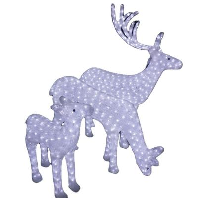 China Best Selling Eco-friendly Products New Year Decoration Christmas 3d Christmas Lighting Deer Family Set for sale