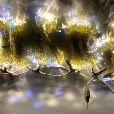 China String Light Outdoor Lights Curtain Exterior Outside Led Copper Wire Waterproof Door String Light for sale