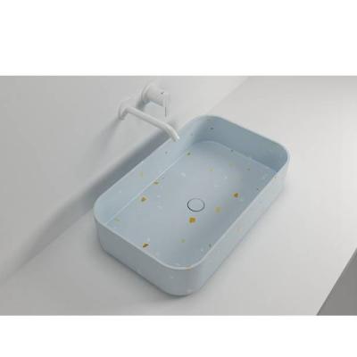 China China Factory Price Durable Premium Modern Design Terrazzo Bathroom Sink Basin Vanity Top Inorganic Stone for sale