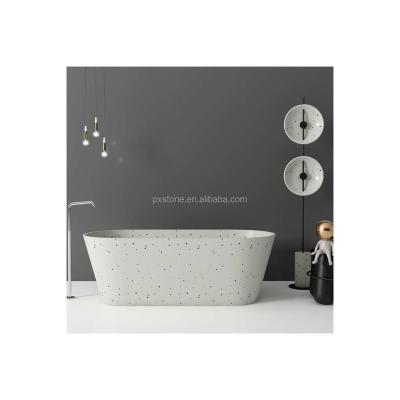 China 2021 Premium Material Eco - Friendly Oval Indoor Home Round Freestanding Bathtub Artificial Stone for sale