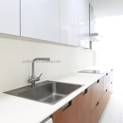 China Best Quality Modern White Artificial Stone Quartz Countertops Kitchen Slabs White Quartz Galaxy Glass for sale