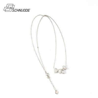 China 925 Sterling Silver CLASSIC Design Bow Gift Necklace Jewelry Accessories for sale