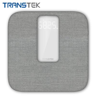 China 5mm Tempered Glass + TRANSTEK LED Smart Digital Body Weight Scale Tempered Glass Bathroom Floor Electronic Room Canvas for sale