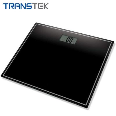 China TRANSTEK 150kg LCD Display Battery High Accuracy Smart Electronic Bathroom Floor Scale For Human Body 300x250x23.5mm for sale