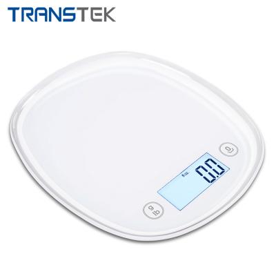 China Weight Measuring TRANSTEK 5kg PMMA Digital Plastic Portable Food Kitchen Multifunctional Electronic Scale for Weight Loss, Baking, Cooking for sale