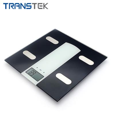 China Water Content Measuring TRANSTEK 180kg Bathroom BMR Water Weight Personal Bathroom Balance BMI Weigh Medical Scale for sale