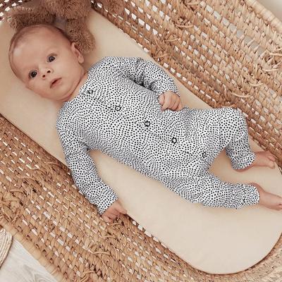 China Snoozzz Polka Dot Printed Long Sleeve Baby Romper for Newborn for sale