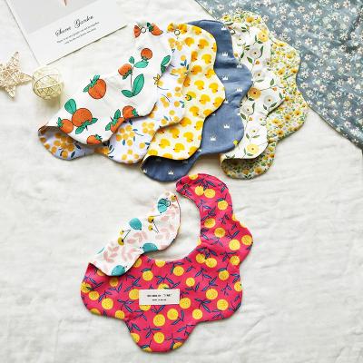 China Snoozzz 2021 Washable Tela Baberos Baby Bib Floral Double Sided Baby Bibs for sale