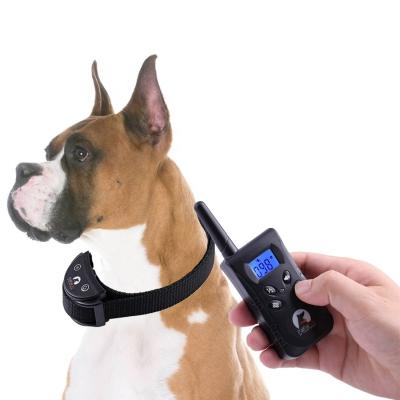 China Humane Vibration 1600FT Waterproof Viable Rechargeable No Shock E Collar Dog Training Remote Dog Trainer Collar For 1 Dogs With Remote for sale