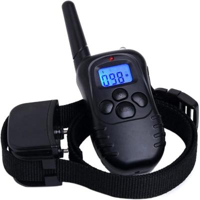 China 330YD 100 Noise Level Viable Wireless Remote Vibration Sports Dog Electric Shock Training Collar Rechargeable and Rainproof for Dogs for sale