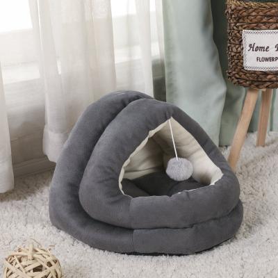 China Cute Stocked Cave Dogs And Cats Pets Sofa Bed Sleeping Knitted For Little Cats Puppy Dogs for sale