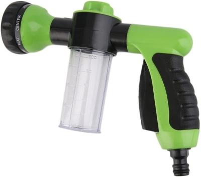 China Variable Flow Control Multifunctional Garden Spray Gun Washing High Pressure Tool Hose Spray Gun with 8 Spray and Soap Dispenser Foam Sprayer for sale