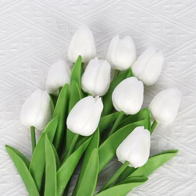 China High Quality Artificial PU and Iron Wire Tulip Flower for Easter Day Home Kitchen Hotel Wedding Decoration for sale