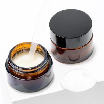 China Recyclable Customizable Antioxidant And Cool Amber Glass Bottle For Eye Cream/Face Cream/Skin Care Cream for sale