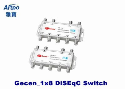 China Gecen Gd-81E 1*8  Satellite DiSEqC Switch DVB Accessories for FTA DVB-S / S2 Decoder for sale