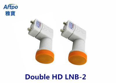 China HD Dual LNB Ku Band DVB Accessories Dual Twin Output for TV Satellite Receivers for sale