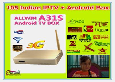 China Channles androides quad-cores de la ayuda 122+ la India de la caja de la India IPTV TV del set-top box de HD IPTV (chamel Miunes HD de SAMAA TV Sada) en venta