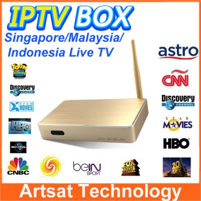 China Ayuda androide 156 Channles de la caja de ASTON X8 ASRTO IPTV del set-top box de Malasia HD IPTV para Malyasia Singapur Indonesia en venta