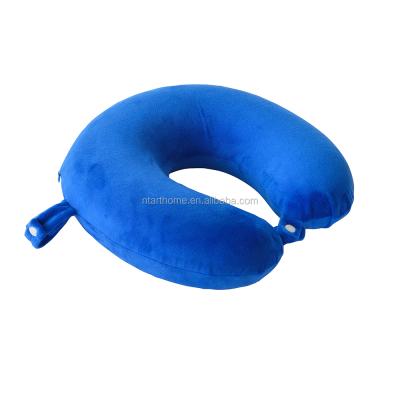 China Custom Cheap Travel Memory Foam Pillow Anti-Apnea Shape U Neck Pillow For Car Airplane for sale