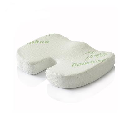 China Wholesale Anti-Decubitus Memory Foam Cushion Bamboo Tailbone Cushion With Handle For Car Seat Sofa for sale