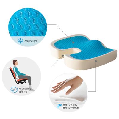 China Cool Memory Low Price Gel Bed Cooling Seat Tailbone Cushion for sale