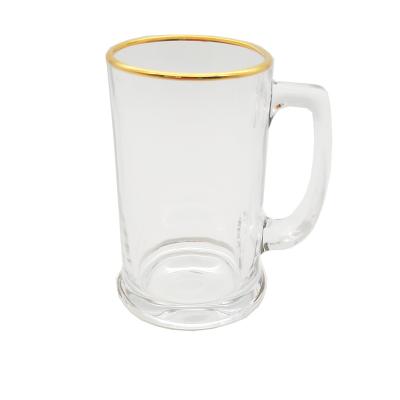 China Top Quality 14oz Popular Whiskey Glass Mug With Gold Rim Wholesale Suppliers for sale