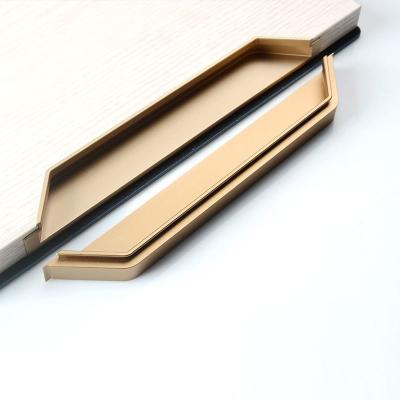 China Zinc alloy Modern Popular Furniture Handles Zinc Alloy Wardrobe Long Handle Cabinet Drawer Handles for sale