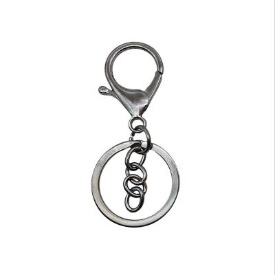 China Stainless steel Wholesale metal Key Ring Hooks Sublimation Metal Spring ring Key Chain with Lobster Clip for Hardware accessories for sale