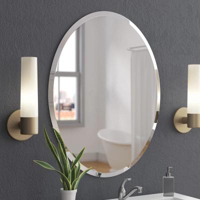 China Traditional 3mm, 4mm, 5mm, 6mm, Concise Style Good Price Rectangle Round Shape Oval Bathroom Beveled Mirror for sale