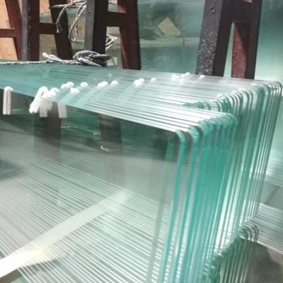 China Contemporary Polished Clear Edge Tempered Glass Panel Furniture Panel Chair Mat for sale