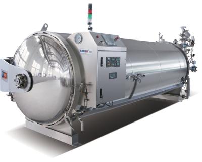 China Factory Fully Automatic Rotary Water Jet Retort Sterilizer For Canned Condensed Milk for sale