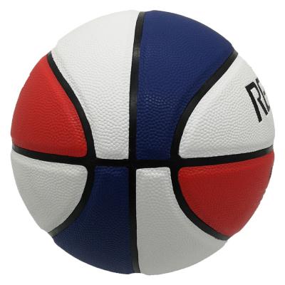 China Trainning Color Student Competition Basketball Factory Price Custom Logo TPU BLUE WHITE RED Leather BASKETBALL for sale